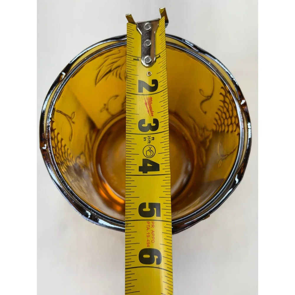VTG Indiana Glass Harvest Grape Marigold Carnival Glass Lidded Canister 8